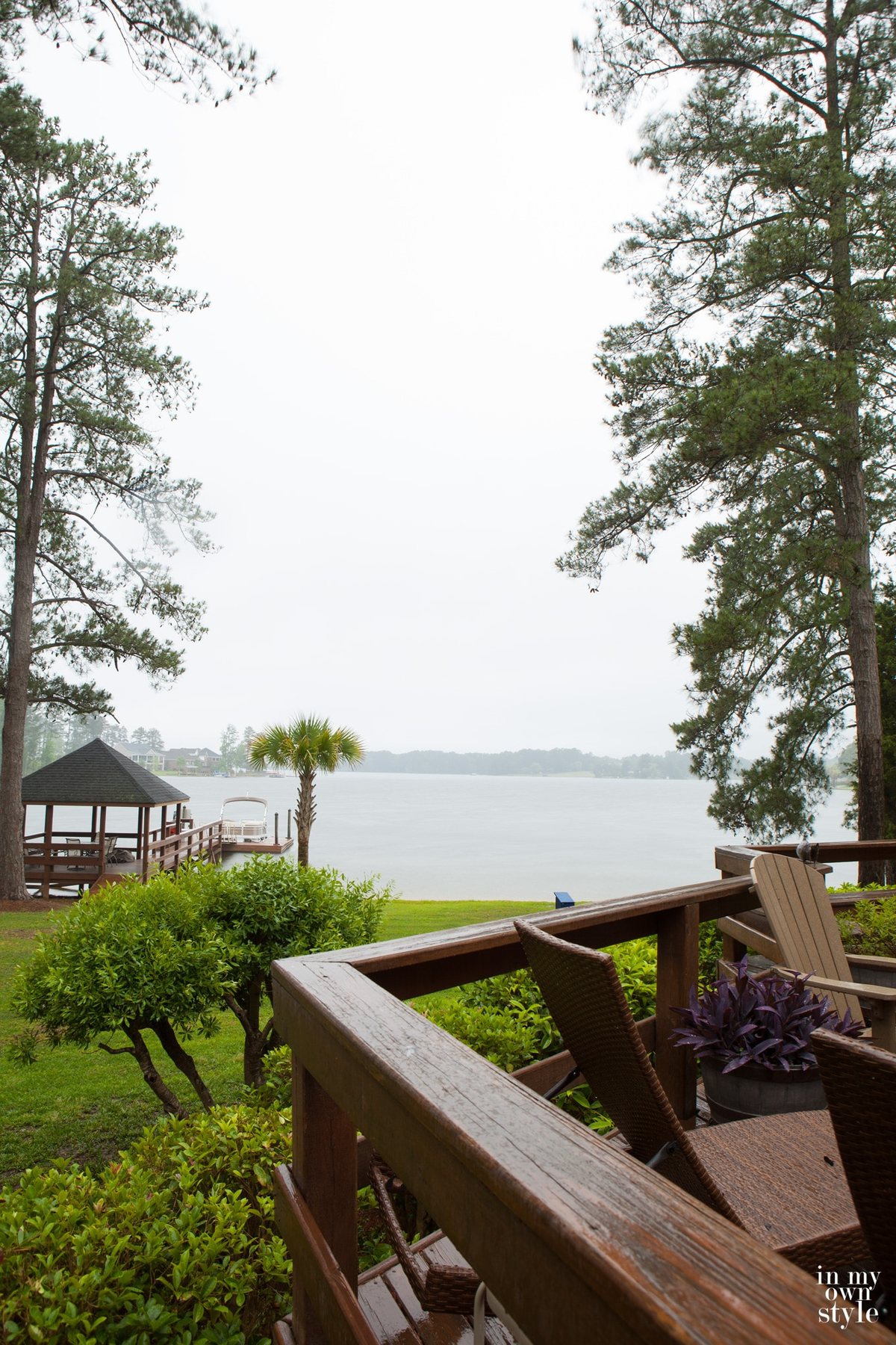 Rainy day at the lake house