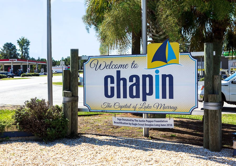 Welcome-to-Chapin-SC-sign