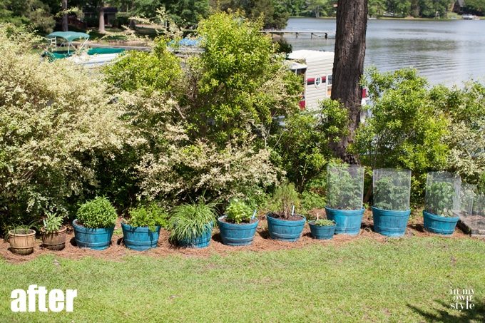 how to age planters with paint