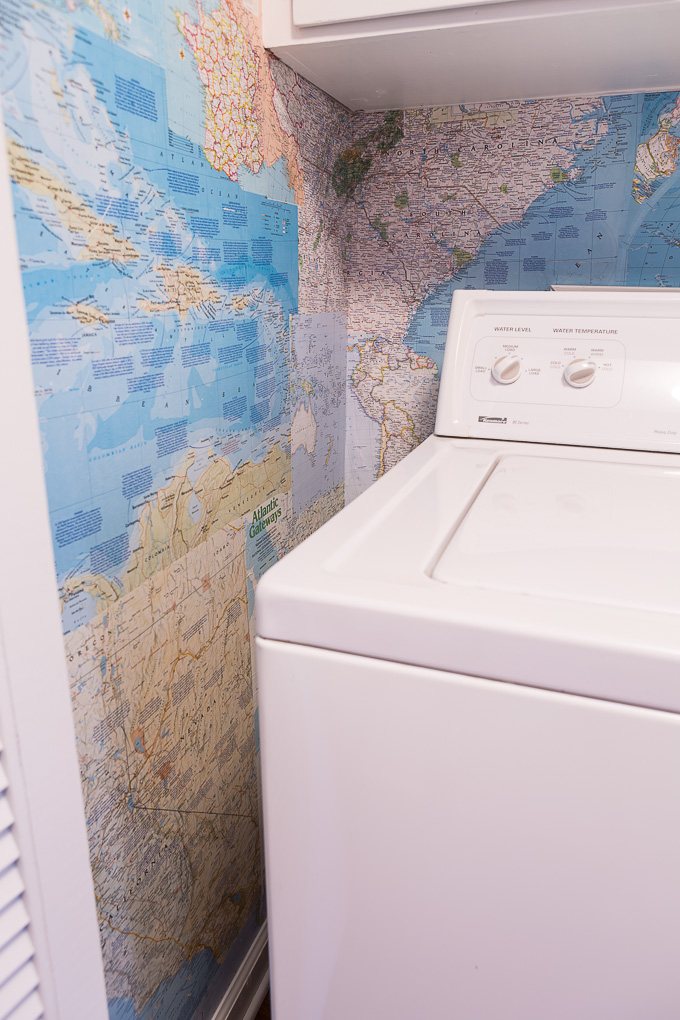 DIY map wallpaper step by step tutorial