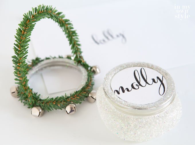 Mason-Jar-ideas-for-gift-giving. Make the name tag for the lid.