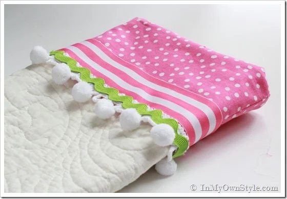 DIY-Christmas-Stocking being sewn together.