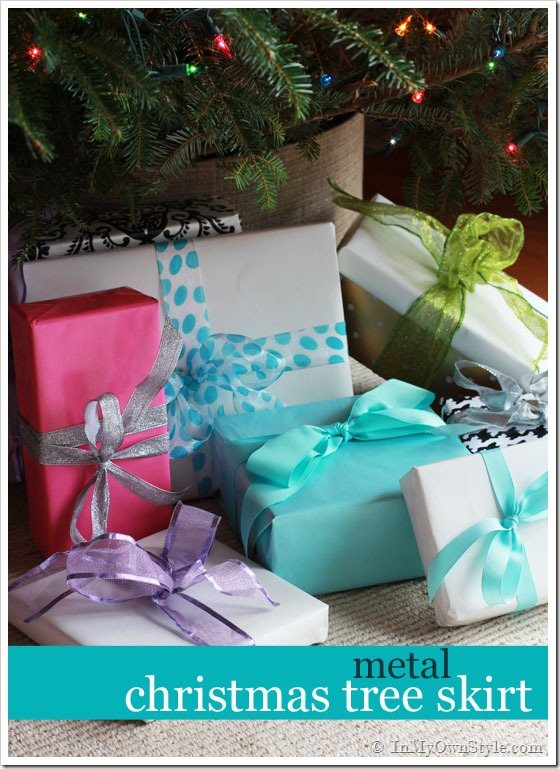 Christmas-Tree-skirt ideas: metal christmas tree skirt