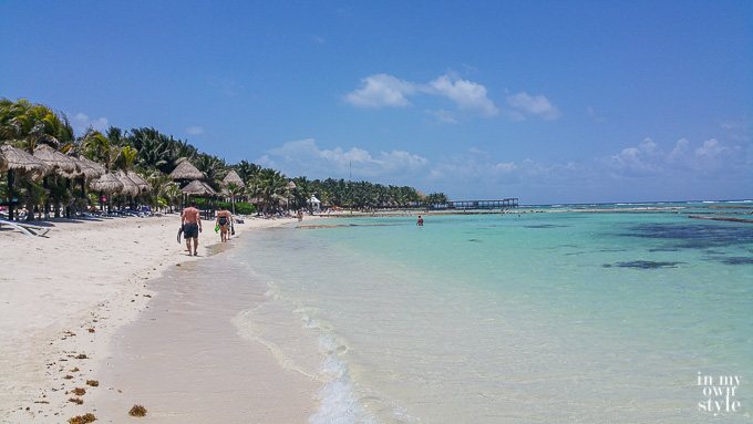 the beach at El Dorado Seaside Suites resort on the Riviera Maya