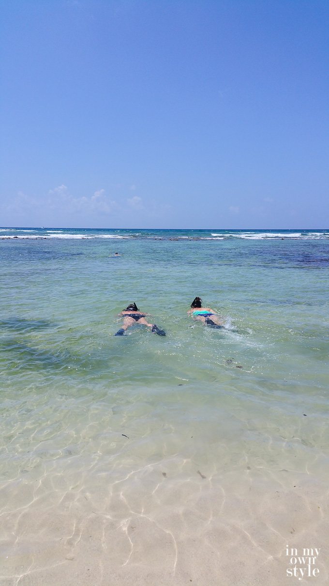 Snorkeling at El Dorado Seaside Suites resort on the Riviera Maya