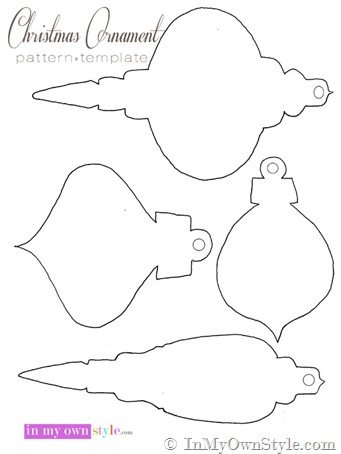 Christmas-Ornament-Patterns-to-print and cut-out to make paper holiday ornaments