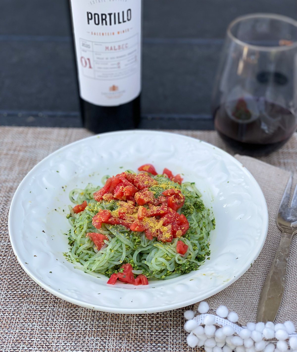 Miracle Noodle Spaghetti Kale Pesto