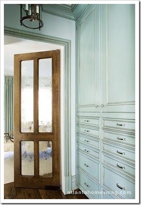 Glass interior wood door
