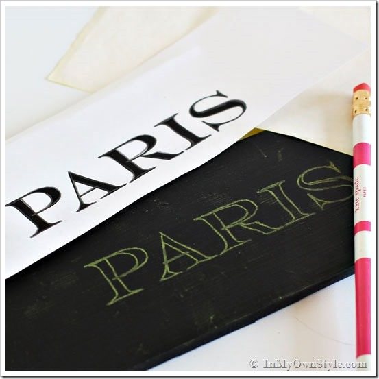 How to transfer lettering to paint on furniture