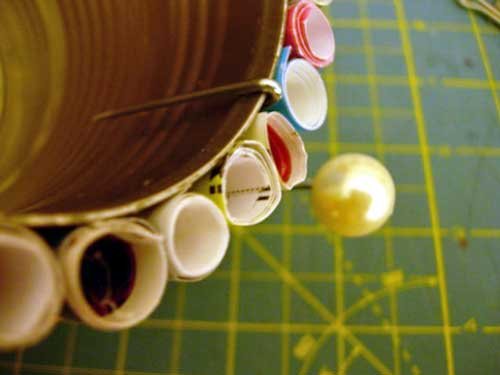 Trash to Treasure Tin Can DIY craft supply organizers
