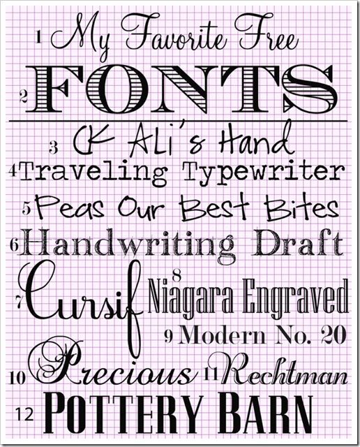 My Favorite Free Fonts