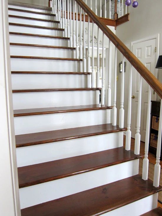 DIY HOme Improvement -Removing carpet on a staircase and staining the wood