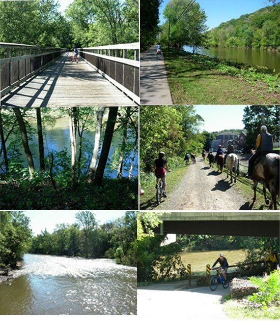 Bike Riding on the Perkiomen Trail in PA