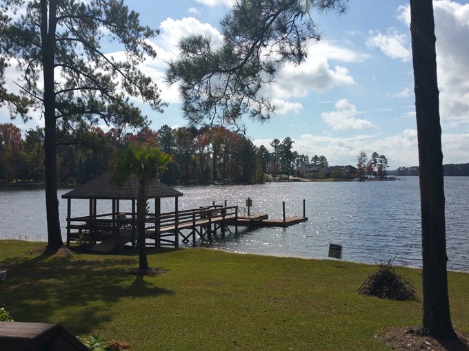 gazebo on lake