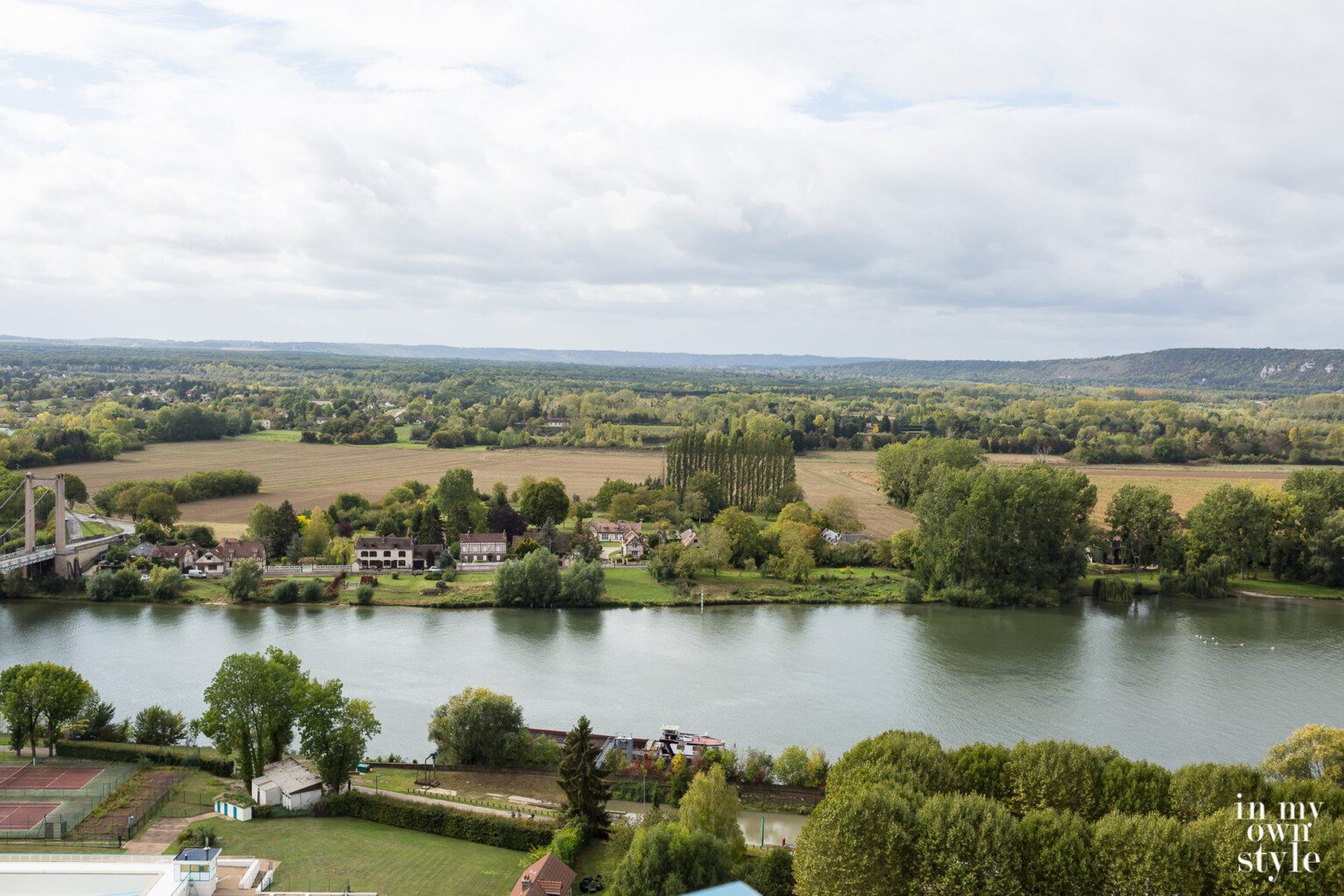 The Seine River valley in Les Andelys, France