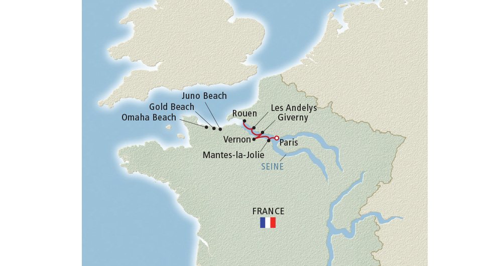 Map-of-Port-Stops-on-Paris-to-Heart-of-Normandy-Viking-Cruise