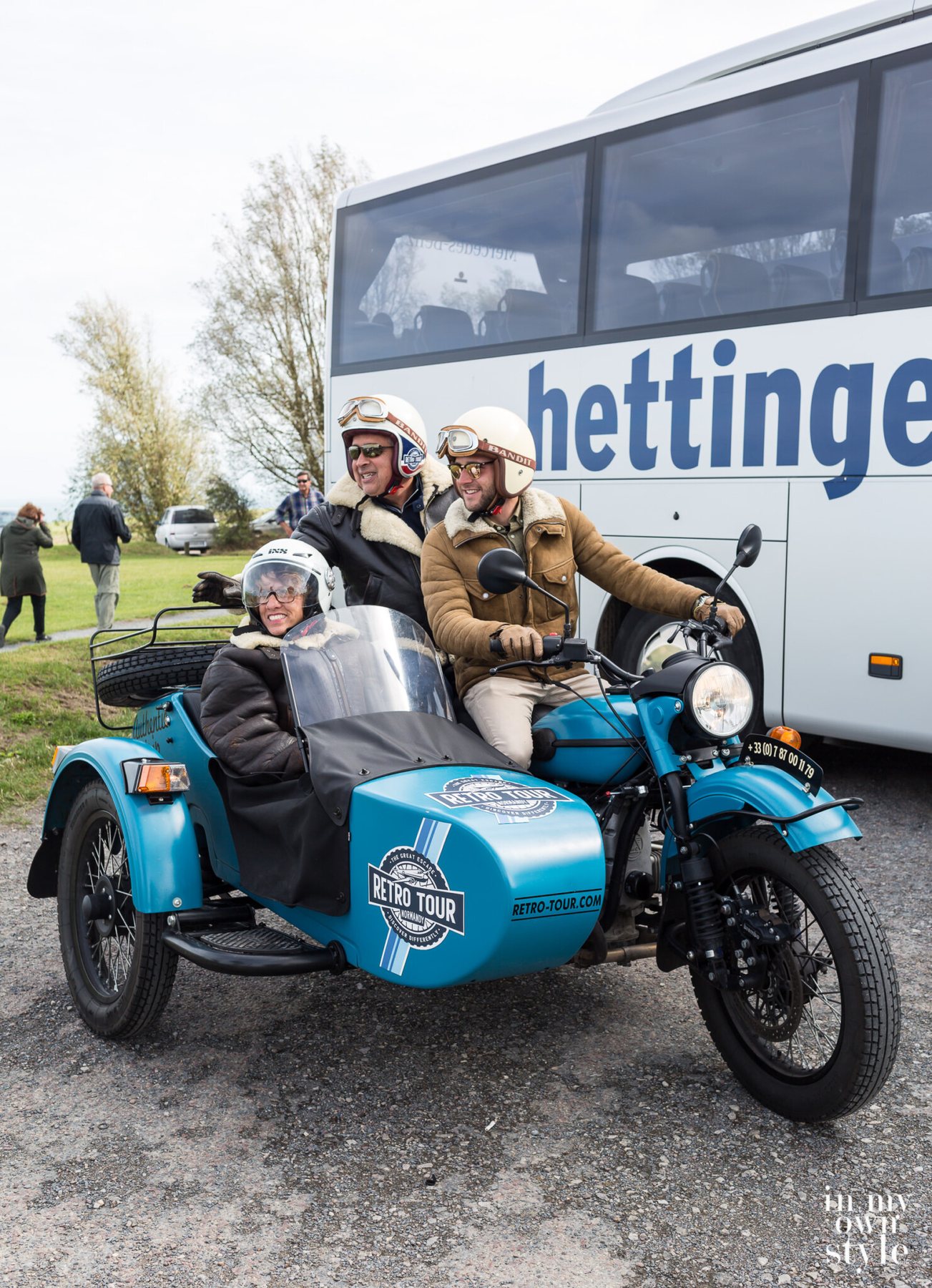 Retro Tour Normandy in a Motorcycle and sidecar