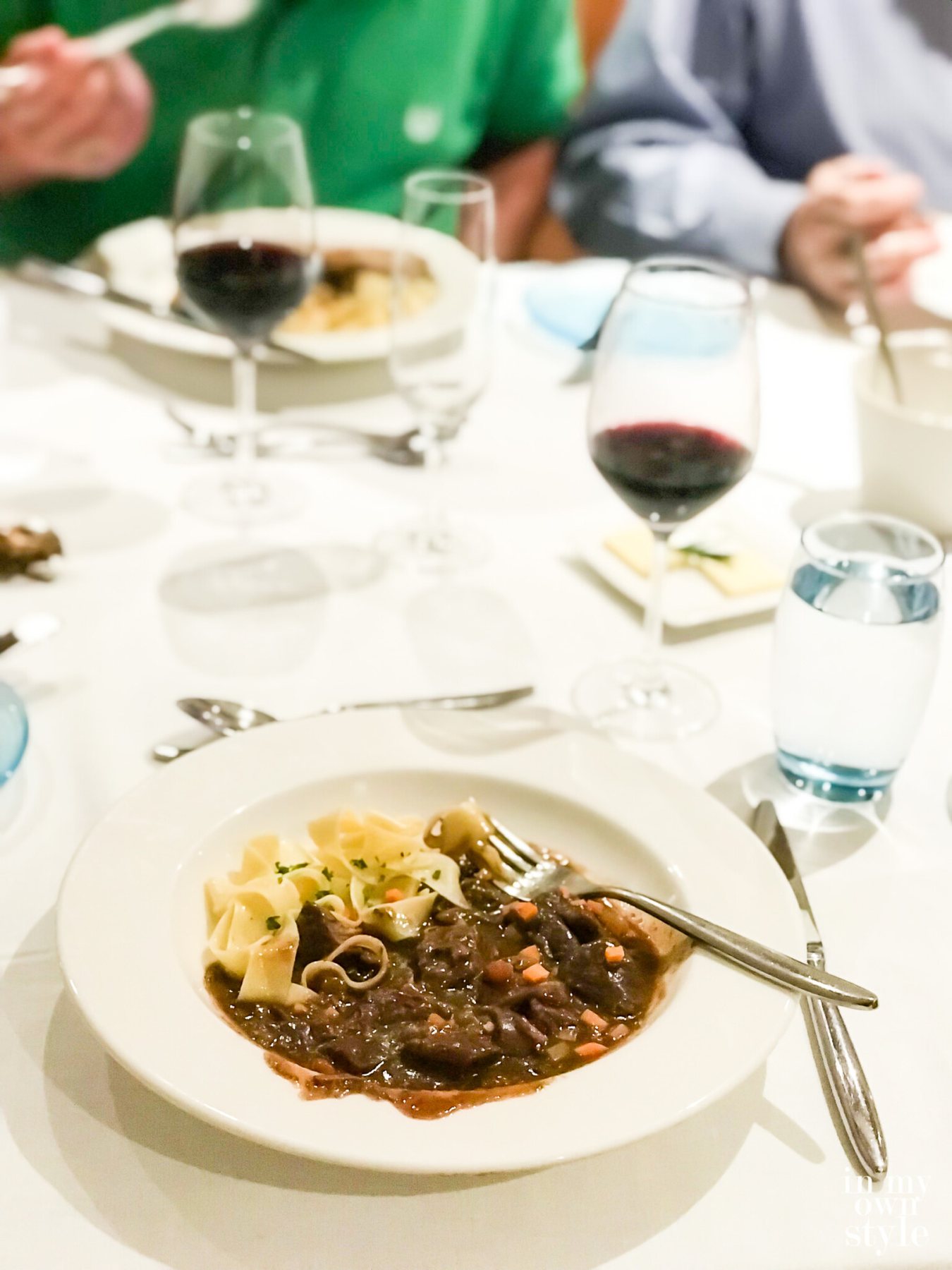 Dinner on Viking River Cruise