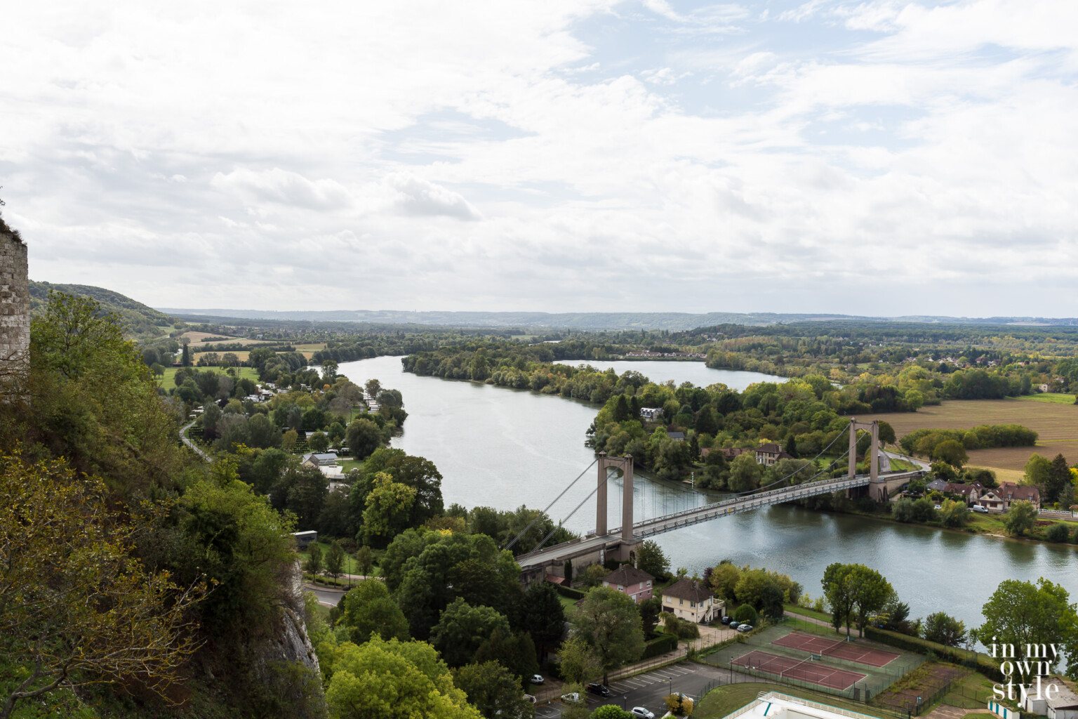 The Seine River valley in Les Andelys, France