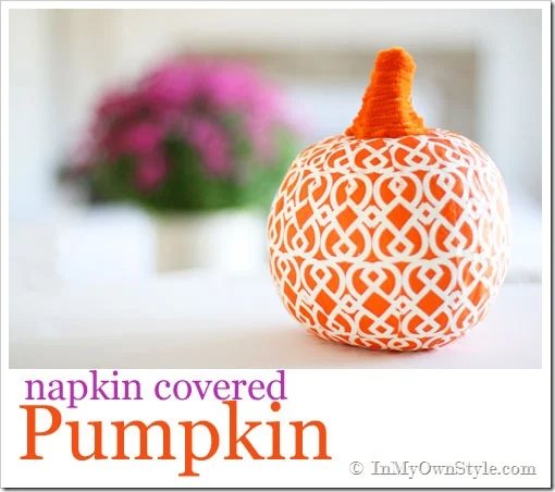 How to Decorate a Fake Pumpkin Using a Paper Napkin