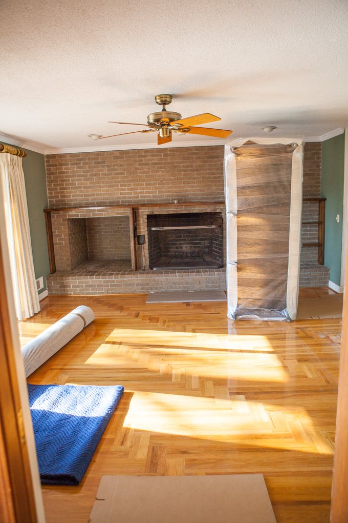 Living room before