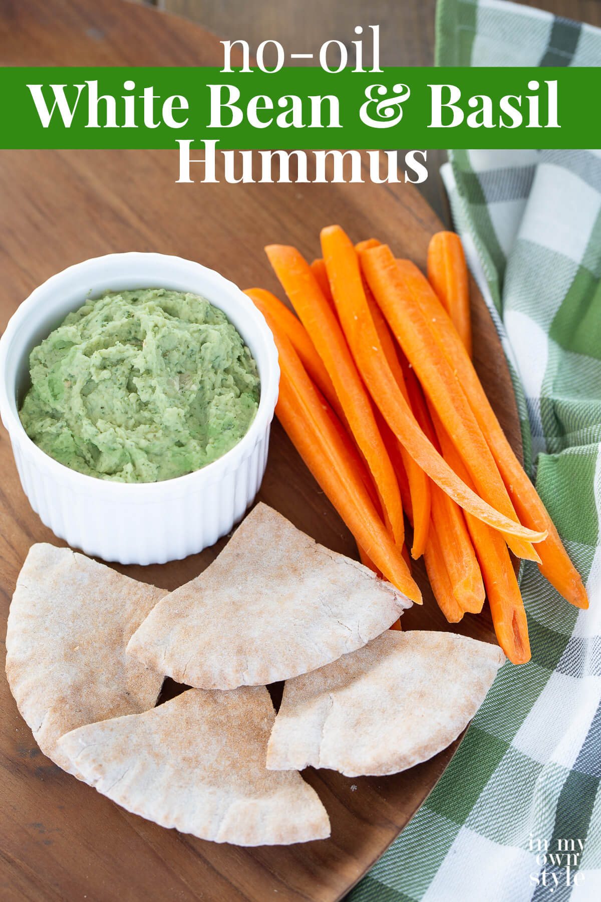 No oil white bean and basil hummus recipe