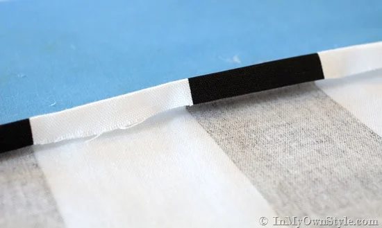 how to make a no sew hem on fabric for home decor