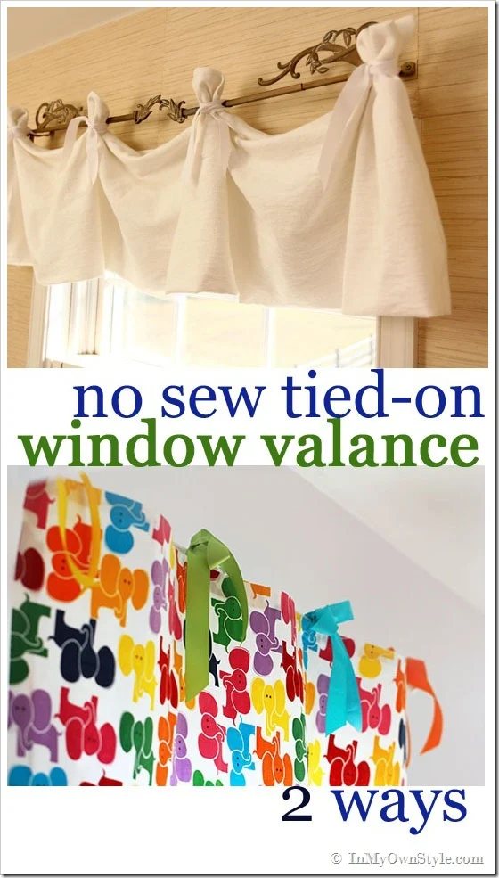 No Sew Tie-On Window Valance