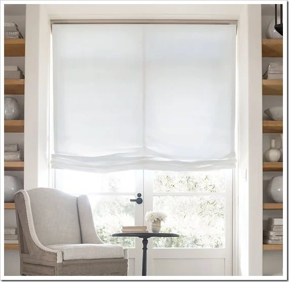 No Sew Window Treatment: Relaxed Roman Shades