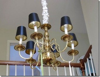 Old Brass Chandelier Makeover – After