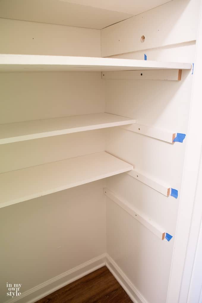 how to add shelves to a small closet