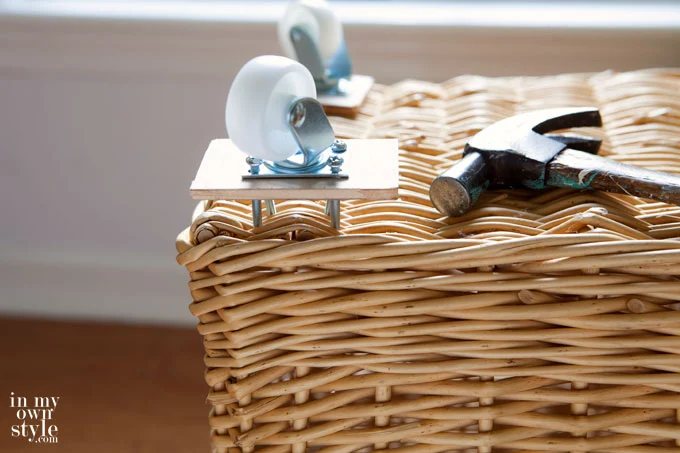 How-to-attach-caster-style-wheels-to-a-basket