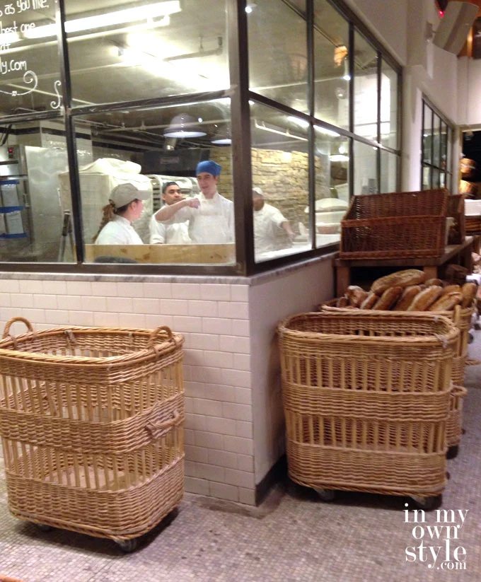 Big-bread bakers baskets-on-wheels-at-Eataly-in-BYC