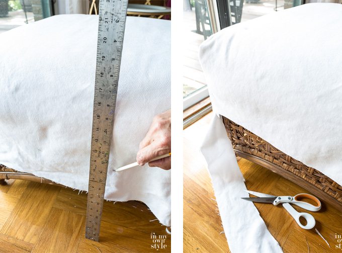 how to measure, make and sew a simple slipcover