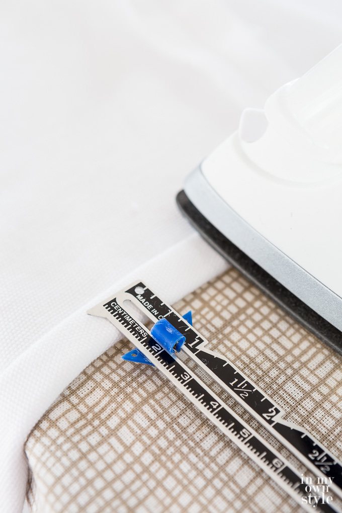 how to sew a hen on an ottoman slipcover