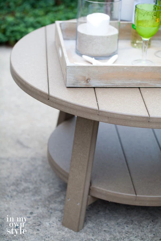 Driftwood finish Polywood outdoor furniture