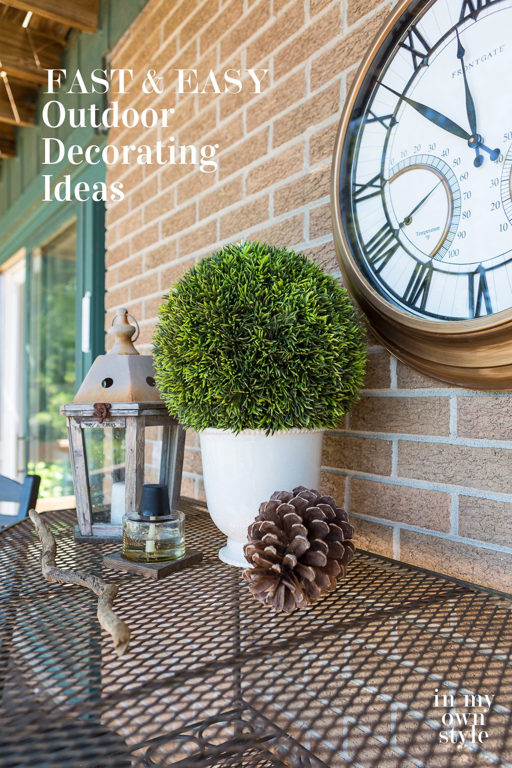 Affordable ideas on what to use to decorate a porch, patio or deck when the weather gets warm.