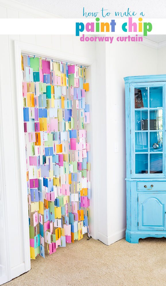 Paint Chip DIY Doorway or Window Curtain