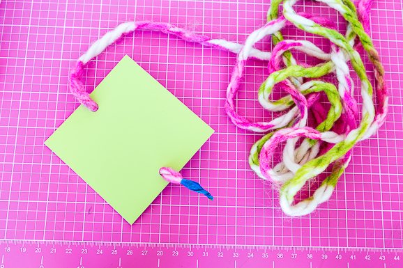 how to make a paint chip curtain tutorial