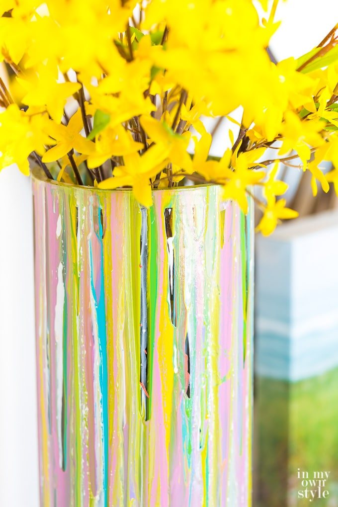 How to paint a glass vase the easy way