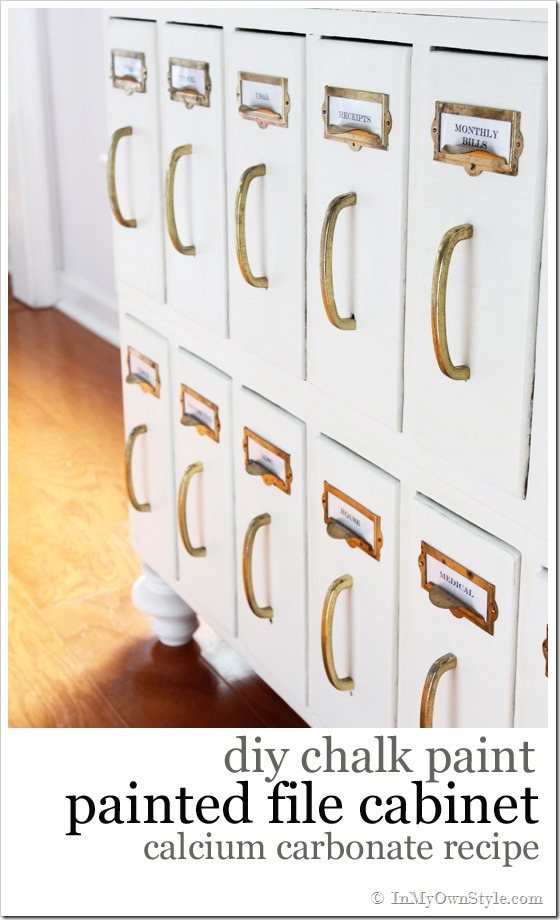 Furniture Makeover: DIY Chalk Painted Wood File Cabinet