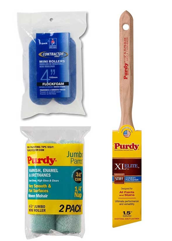 Best paint rollers and brushes to use to paint kitchen cabinets