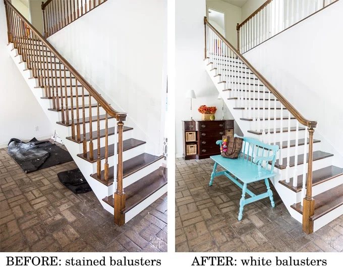 How to paint staircase balusters