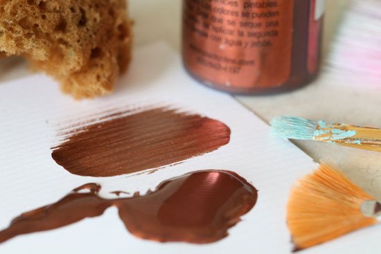 Painting-verdigris-with-copper-craft-paint