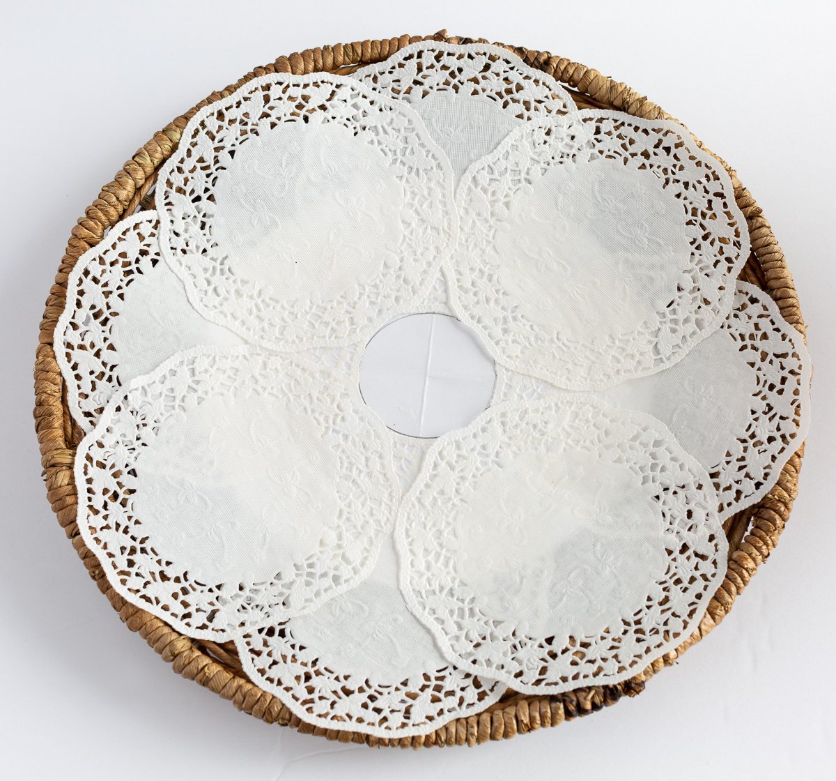 How to make paper doilies into a plate charger