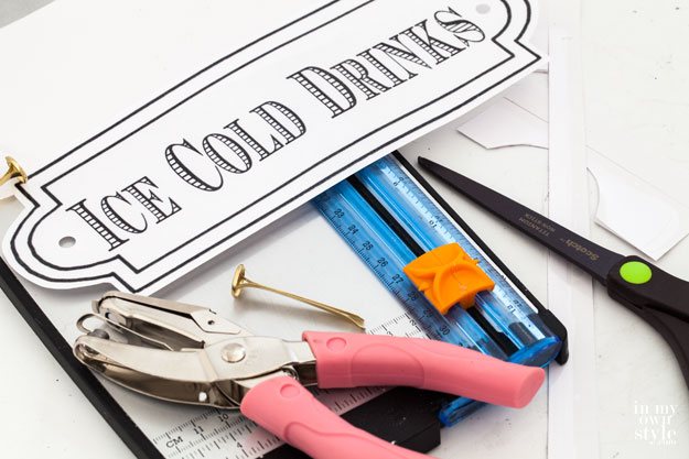 Supplies-needed-to-make-a-party-cooler-out-of-a-basket