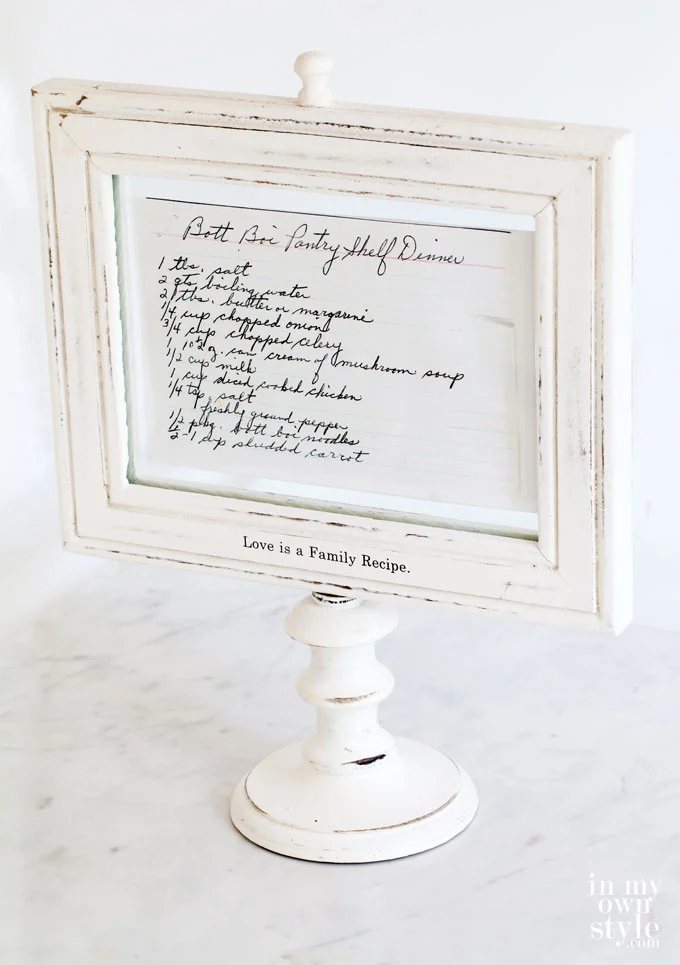 Photo Frame Recipe Holder