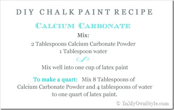 DIY Chalk Paint Recipe using Calcium Carbonate Powder