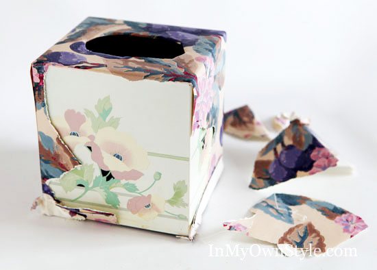 How to cover a tissue box with fabric