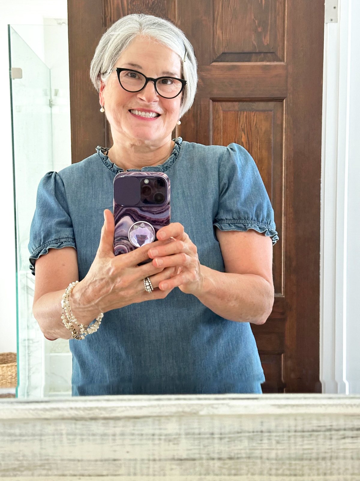 Diane Henkler, blogger happy with bright and refreshed primary bath
